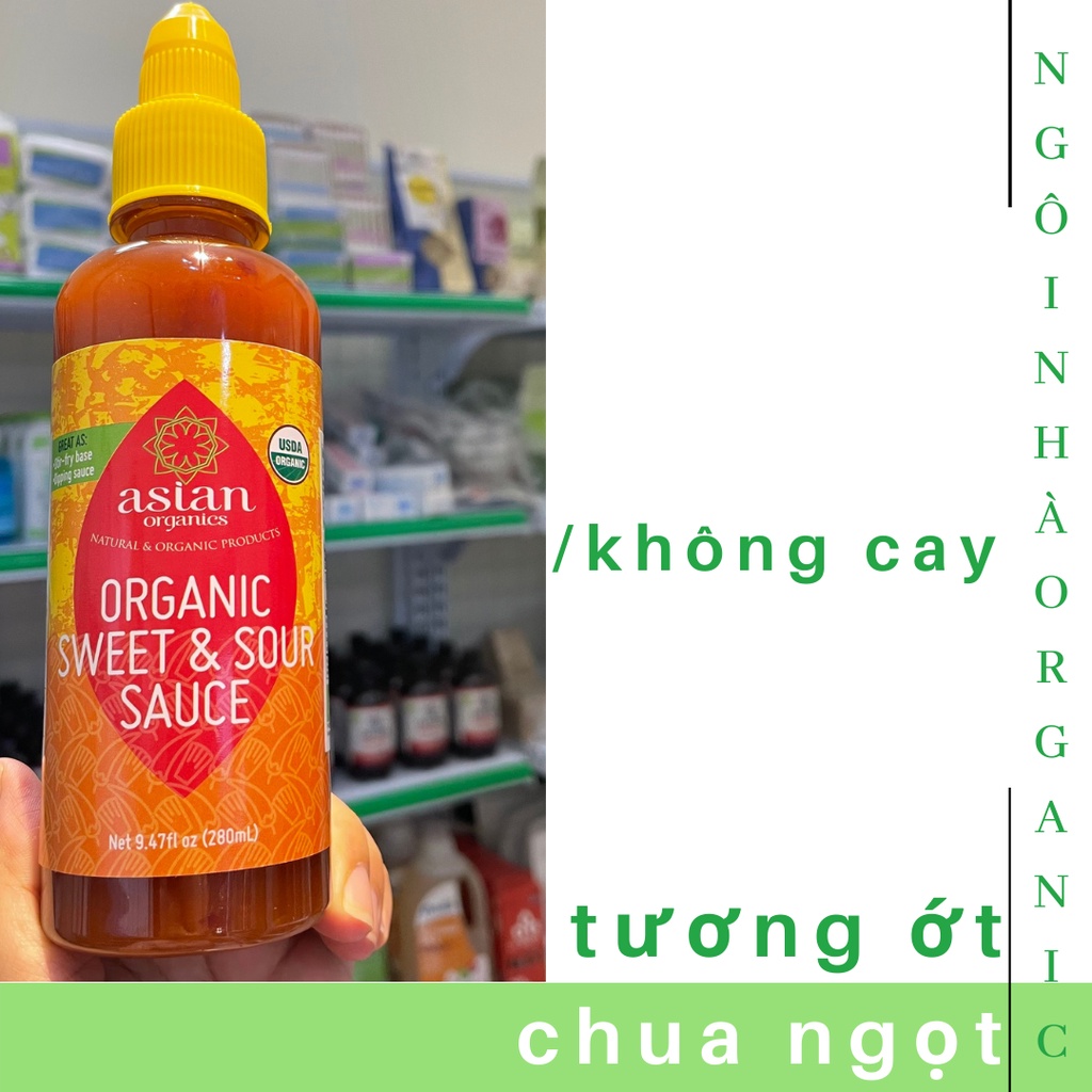 Tương ớt cay/chua ngọt hữu cơ 200ml Asian Organics Organic Sweet &amp; Sour Sauce