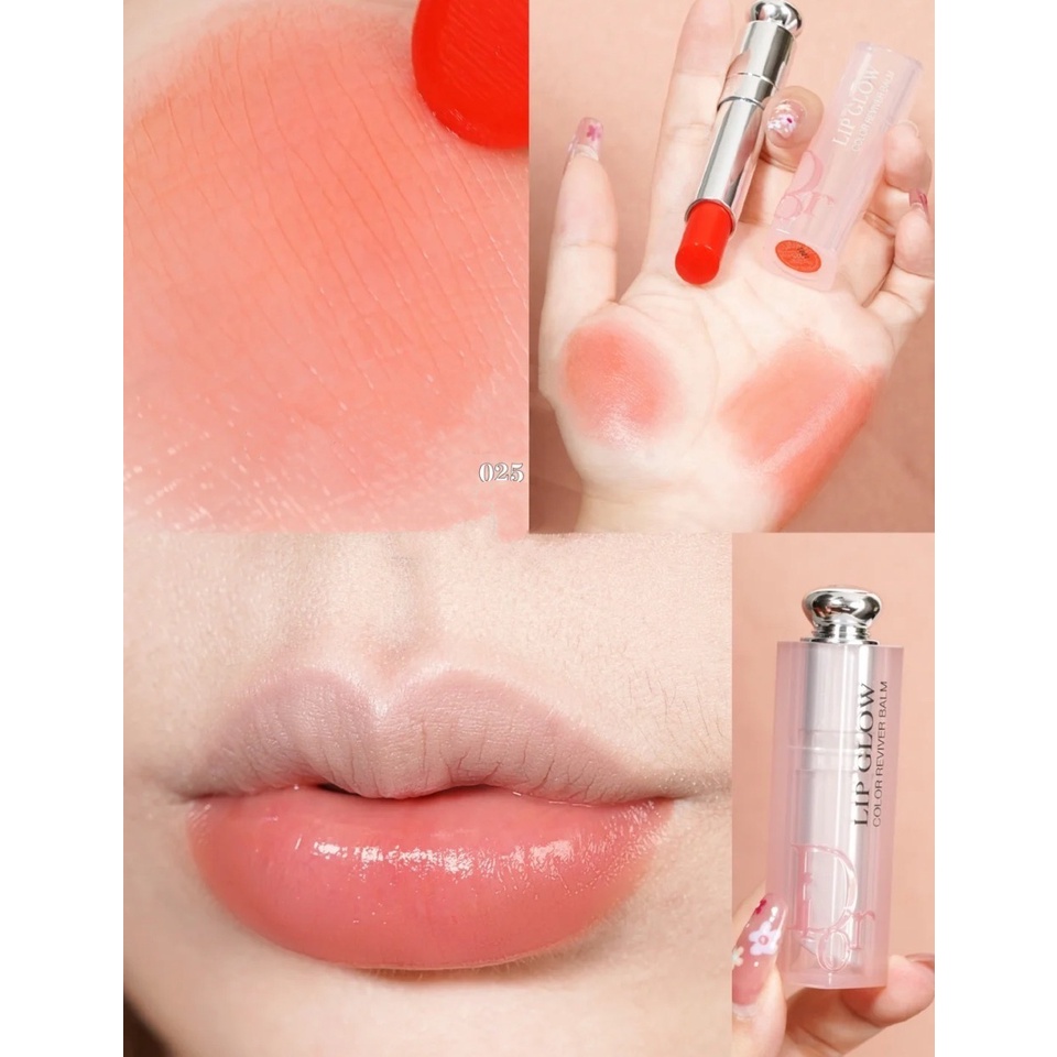 Son dưỡng DIOR Addict Lip Glow mẫu nới 2021, son dưỡng môi có màu tặng kèm fullbox hộp hãng