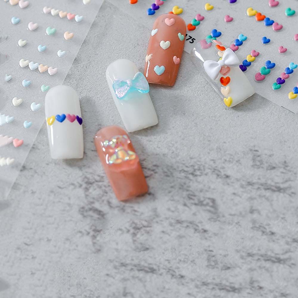 [Hàng mới về] Miếng dán trang trí móng tay nghệ thuật hình gấu/thỏ 5d dễ thương DIY