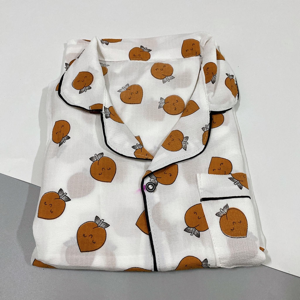 Bộ đồ ngủ Pijama đùi chất đũi xốp thoáng mát