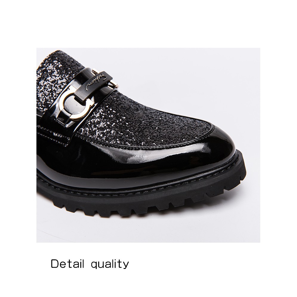 Elegant imitation diamond loafers for men