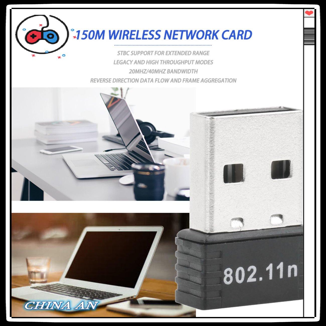 ⚡Hot sản phẩm/150Mbps 150M Mini USB WiFi Wireless Adapter Network LAN Card 802.11n/g/b