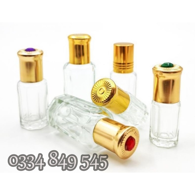 Vỏ bi lăn Dubai 3m 6ml 12ml thủy tinh thân Ruby - Chai lọ chiết nước hoa, dầu dừa, phễu mini, mỹ phẩm du lịch.