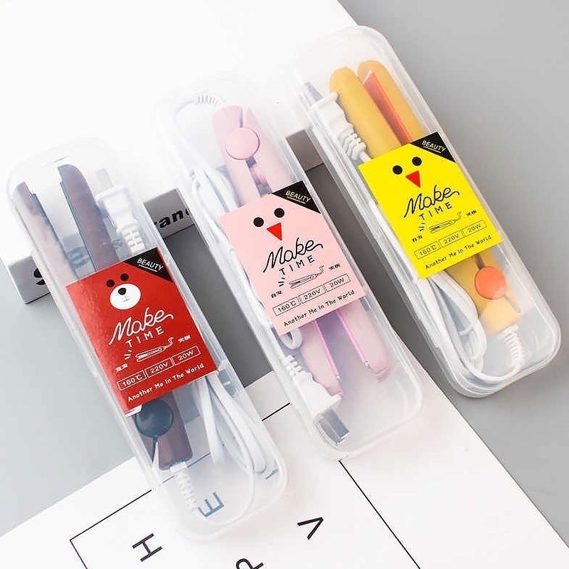 [Hàng mới về] Máy duỗi tóc mini cầm tay bằng nhựa mềm dùng ướt và khô tiện dụng