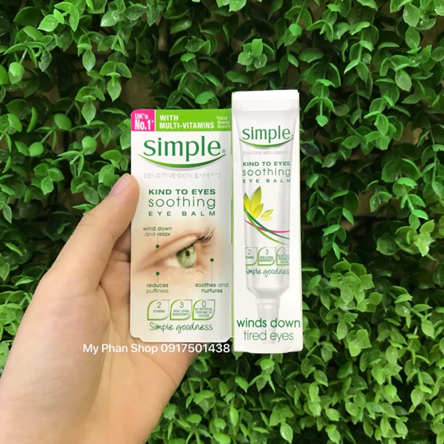 Kem Dưỡng Vùng Mắt Simple Kind To Eyes Soothing Eye Balm