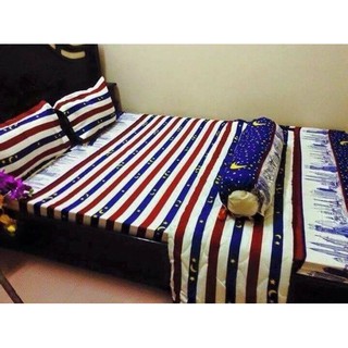 Bộ drap giường cotton lụa cao cấp sao rơi (chọn mẫu)