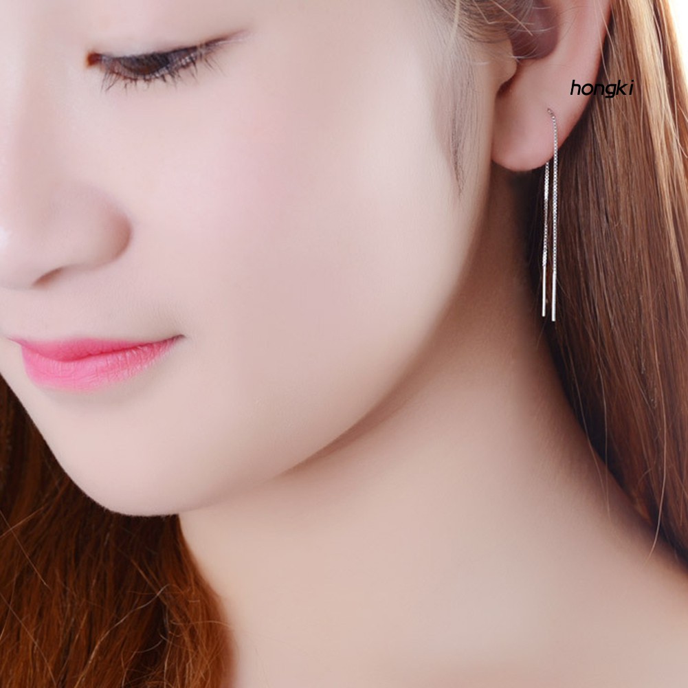 1 Khuyên Tai Dáng Dài Thiết Kế Đơn Giản Thời Trang Cho Nữ