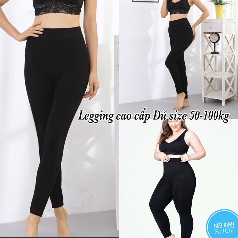 Quần Legging 50-110kg thun cotton cao cấp