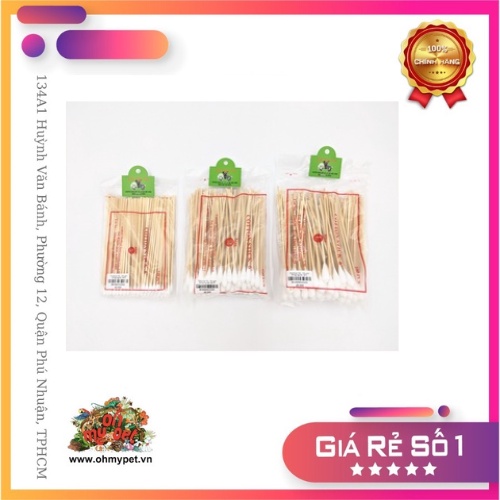 Tăm bông chuyên dụng vệ sinh tai cho chó mèo  - GÓI 100 CÁI