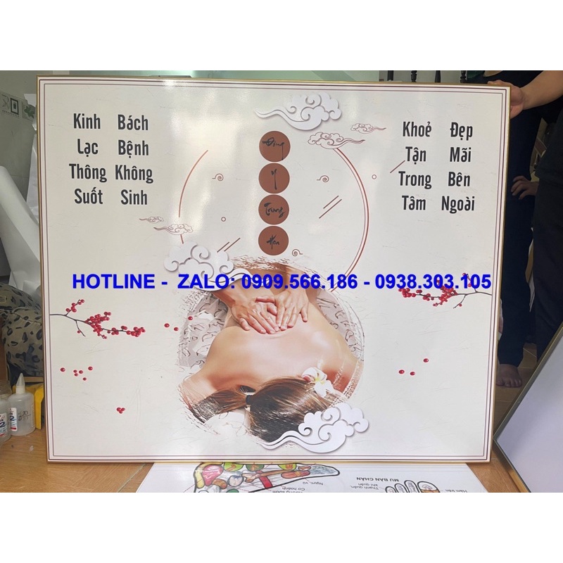 TRANH SPA DƯỠNG SINH ĐÔNG Y - CHÂM CỨU - BẤM HUYỆT