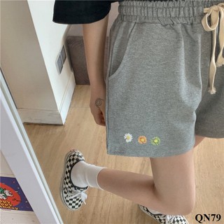 [Combo 2 Quần] Quần Short Nữ Lưng Thun In Hình Bông Cúc Nhí Siêu Dễ Thương-QN79