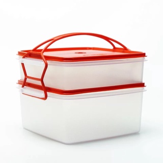 Set 2 hộp Tupperware bảo quản ngăn mát, hộp đựng trái cây rau củ 4L và 2L