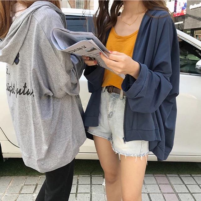 (ORDER)Áo ulzzang khoá có mũ 2 màu dễ mặc | BigBuy360 - bigbuy360.vn