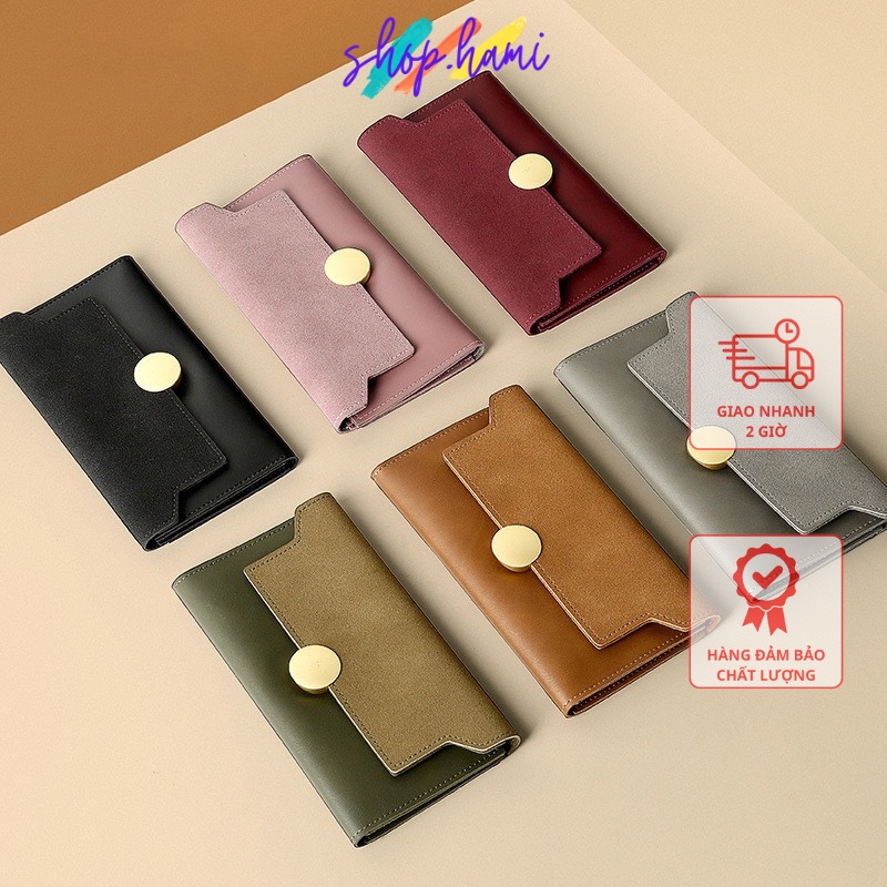 Ví Dài Nữ Da PU Cao Cấp Đẹp Mềm Mại Với Nhiều Màu Sắc Shop Hami V07