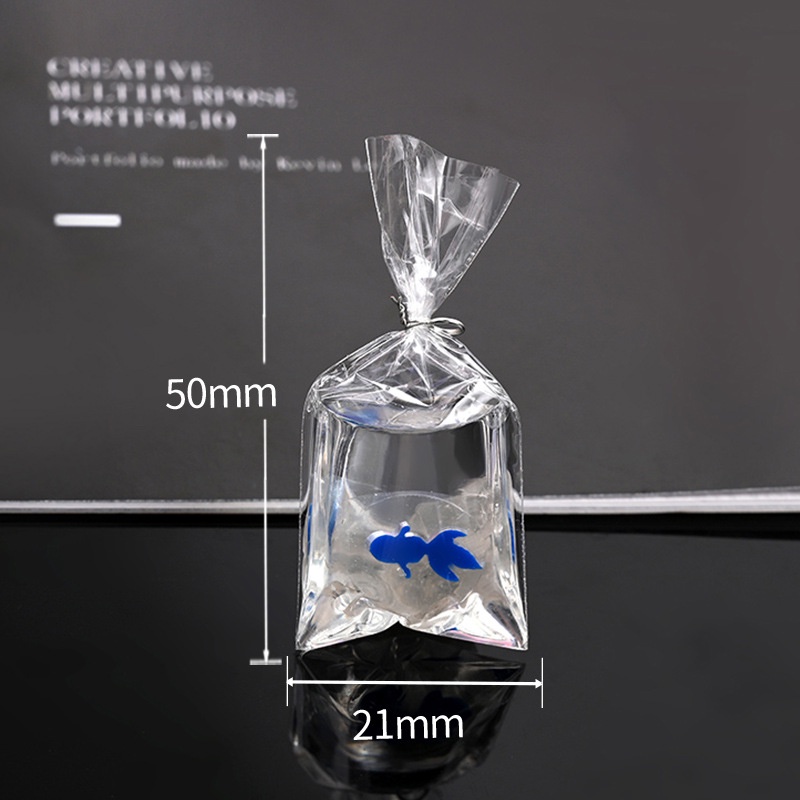 Mô hình 01 Túi nuôi cá dùng trang trí bể cá thủy sinh Charm Slime