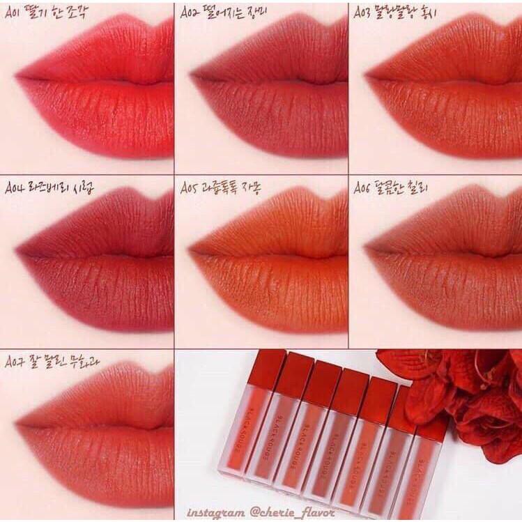 [giá sỉ] Son Kem Lì Black Rouge Air Fit Velvet Tint Ver 1,2,3,4,5