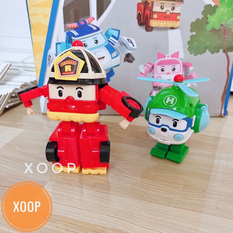 Đồ chơi xoop! Hộp 4 xe poly biến hình siêu hấp dẫn đã