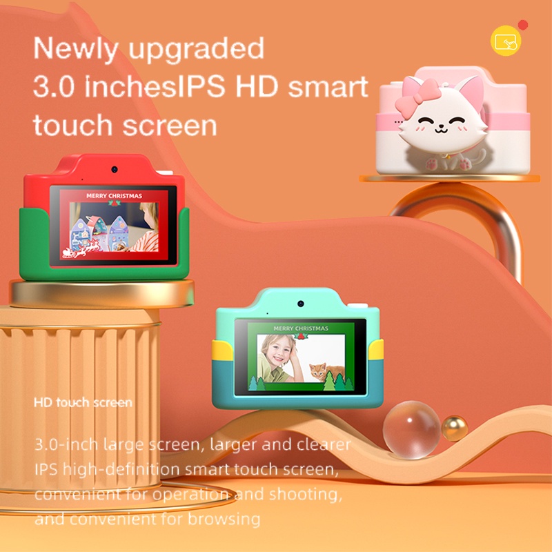✨Cổ Phiếu Sẵn Sàng✨ Máy Ảnh Kỹ Thuật Số 4K Màn Hình Cảm Ứng 48MP 3 inch Dành Cho Trẻ Em