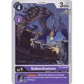 Thẻ bài Digimon - TCG - Saberdramon / BT3-080'