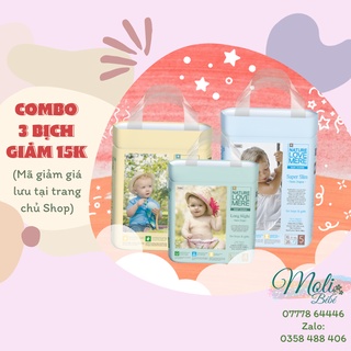 Combo 3 bịch Tã bỉm cho bé NATURE LOVE MERE Chính Hãng size dán/quần S36 M32