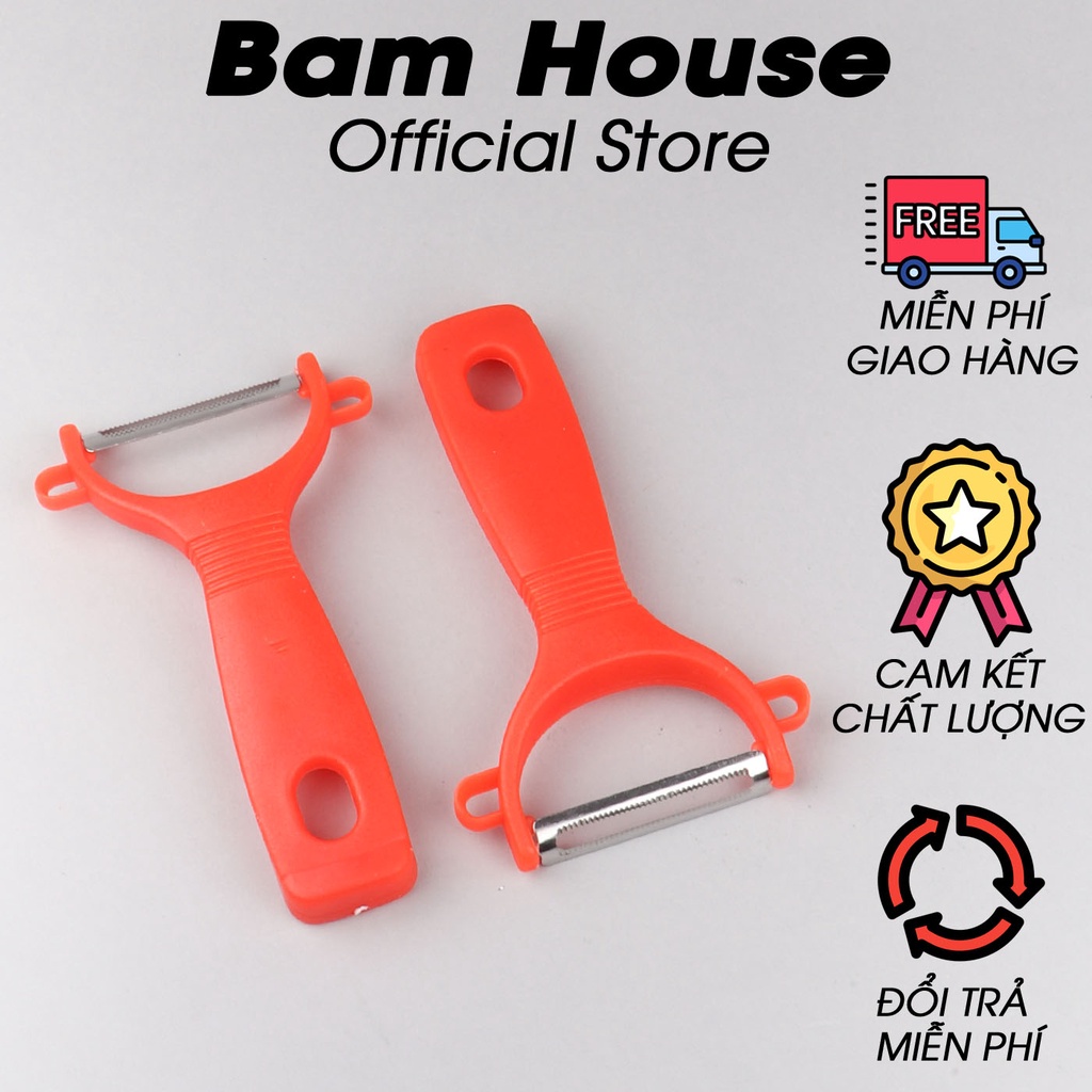 Dao bào đa năng inox Bam House cán nhựa đỏ siêu bén cao cấp BD03 - Gia dụng bếp