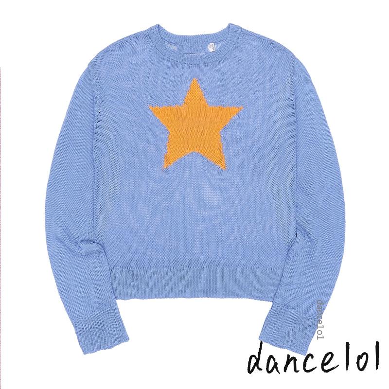 Áo Sweater Tay Dài Hoạ Tiết Ngôi Sao Phong Cách Harajuku dance1o1