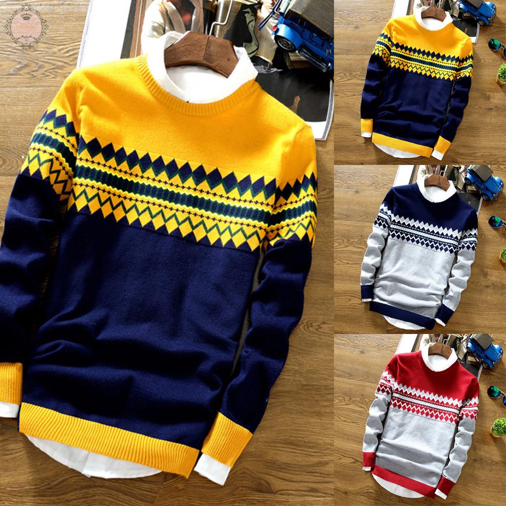 Áo Thun Dài Tay Họa Tiết Giáng Sinh Cho Nam Size M-2Xl