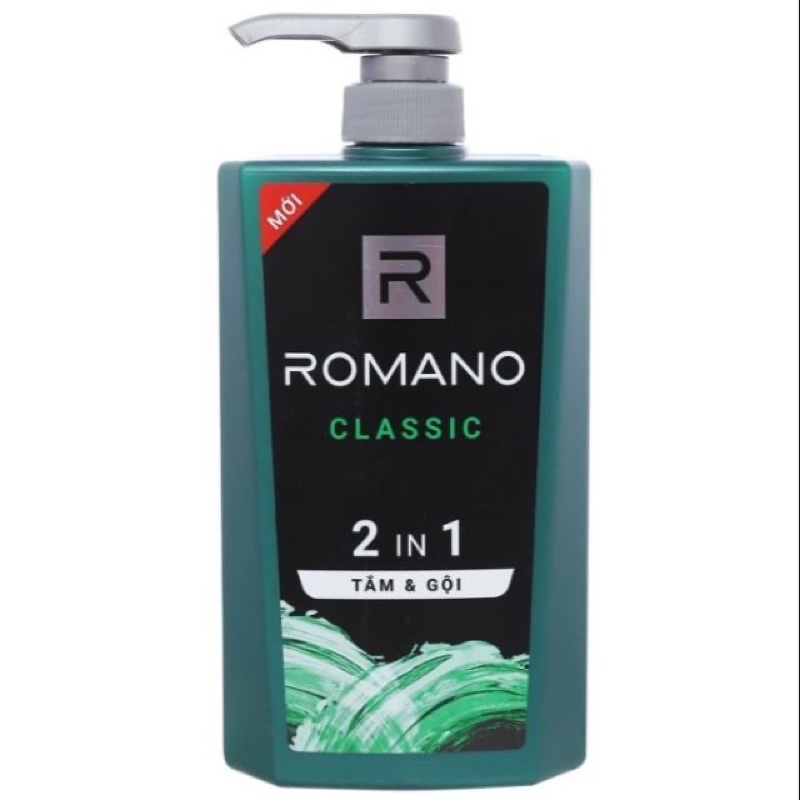 Sữa tắm và gội 2in1 Romano Classic 650g