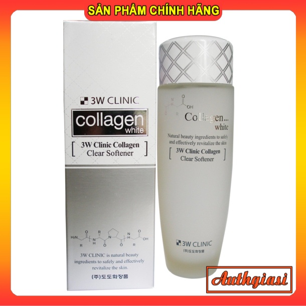 Nước hoa hồng trắng da 3W Clinic Collagen Clear Softener NHH