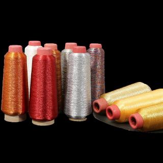 1 cuộn chỉ may màu sắc vàng / bạc sáng tạo