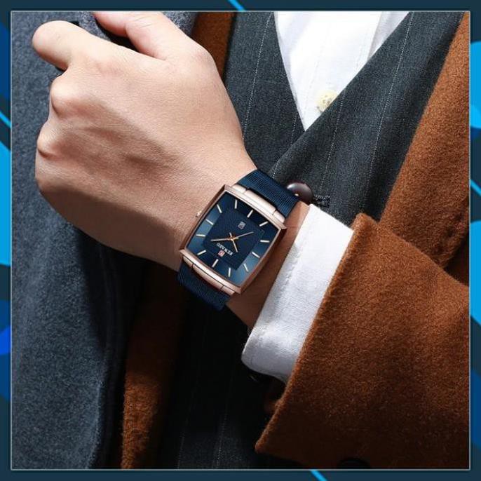 Đồng hồ nam Reward mặt vuông, hàng chính hãng bảo hành 1 năm
