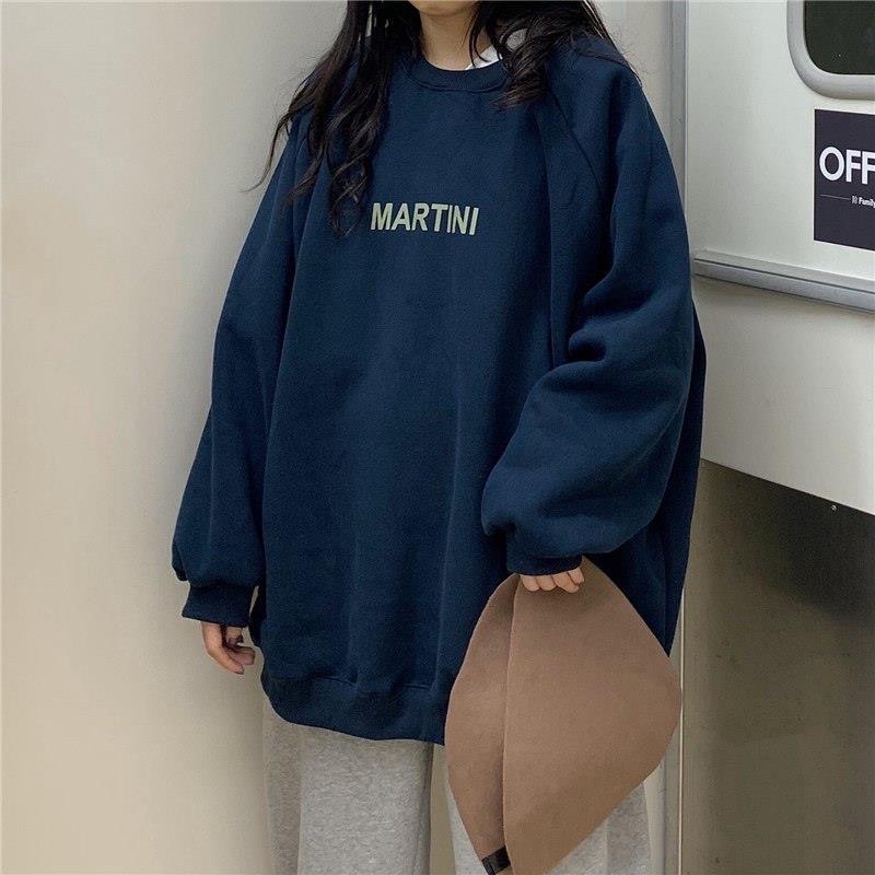 Áo sweater chữ martini chất liệu nỉ bông ulzzang | BigBuy360 - bigbuy360.vn