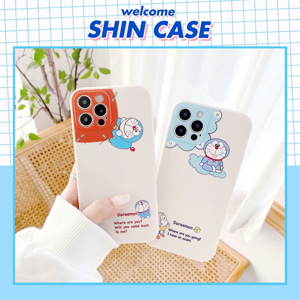 Ốp lưng iphone Doraemon cạnh vuông 5/5s/6/6plus/6s/6splus/7/7plus/8/8plus/x/xr/xs/11/12/pro/max/plus/promax/mini