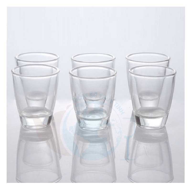 Ly Rượu Thủy Tinh Bộ 12  Chiếc Dung Tích 33ML - Chén Uống Rượu Bằng Thủy Tinh