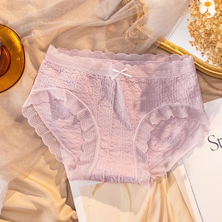 Quần Lót Nữ Kiểu Nhăn Cạp Ren Nơ Siêu Co Giãn ôm mông 5588 - LADY