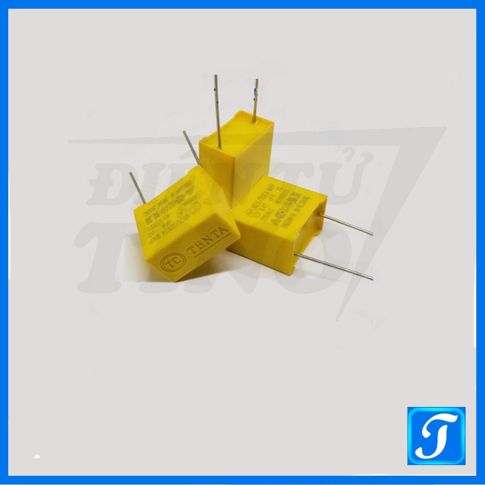 Tụ Kẹo Bảo Vệ 0.47uF 275V Tụ Lọc 474K 15mm Tụ An Toàn Màu Vàng
