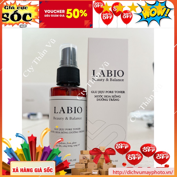 Toner LABIO giúp Se Khít Lỗ Chân Lông Tăng Cường Hoạt Hóa Da Mặt Tinh Chất Hoa Hồng Địa Trung Hải lọ 60ml