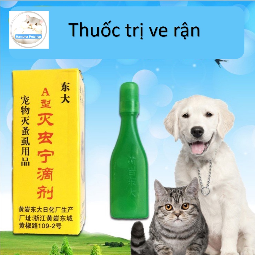 Nhỏ gáy trị ve rận chó mèo