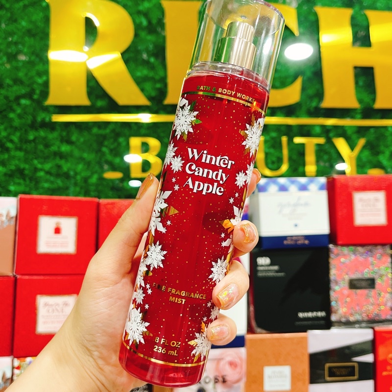 WINTER CANDY APPLE - Xịt Thơm Body Mist Bath &amp; Body Works