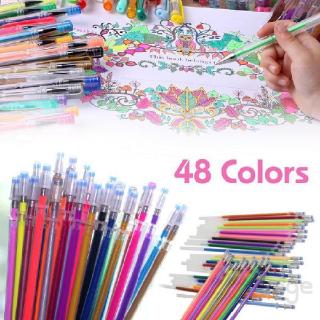 Bộ 48 bút gel nhiều màu lấp lánh kim tuyến phù hợp vẽ tranh nghệ thuật