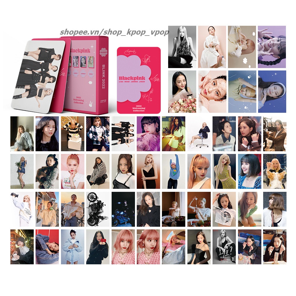 Trọn bộ 55 Card Blackpink 2023, Lomo card bo góc Blackpink mới nhất