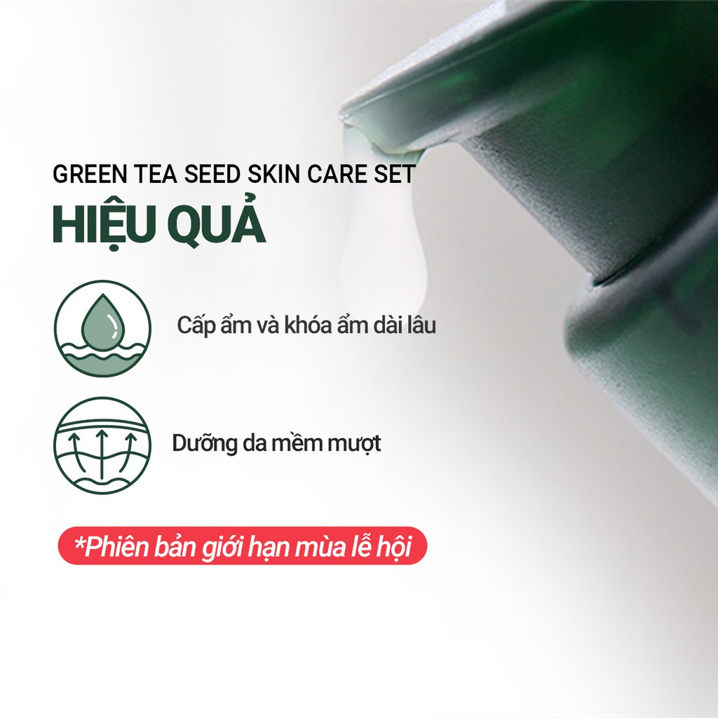 [Phiên bản Green Holidays] Bộ sản phẩm chăm da ẩm mượt trà xanh innisfree Green Tea Seed Skin Care Set