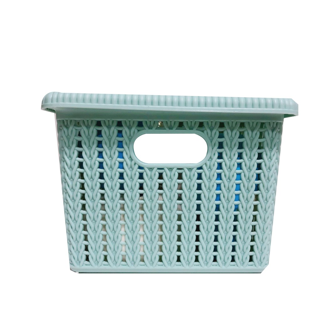 Rổ Nhựa Đựng Vật Dụng Có Quai Và Nắp Đậy Size Lớn