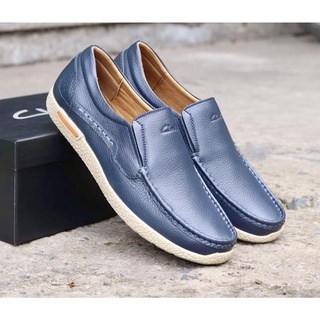 Giày lười clarks da bò mềm, nhập khẩu thái lan gcl06