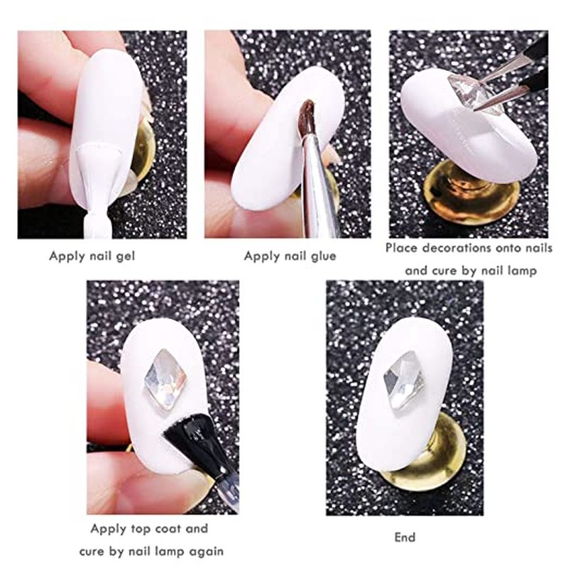 [Hàng mới về] Hộp 12 ngăn phụ kiện trang trí móng tay 3d bằng kim loại