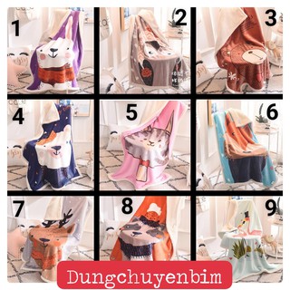 Chăn lông cừu 2 lớp loại dày cho bé nhiều mẫu - (Size 1m4 x 1m siêu ấm)
