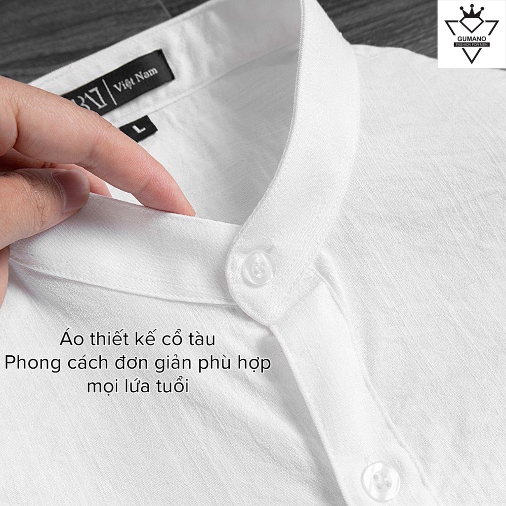 Áo sơ mi nam dài tay vải đũi thoáng mát mềm mịn mặc mùa hè thoải mái
