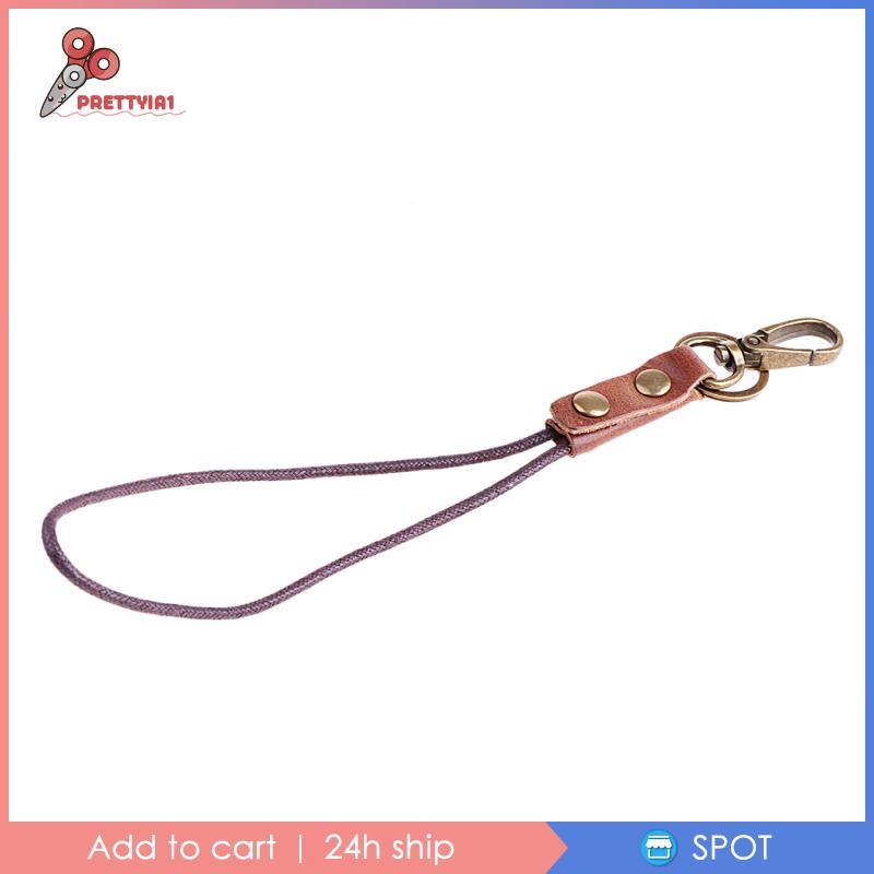 [Prettyia1] Dây Da Đeo Cổ Điển Đeo Thẻ ID Chìa Khóa Điện Thoại 23cm