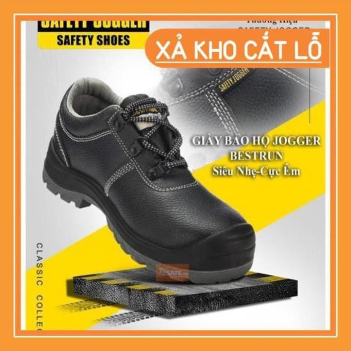 Giày bảo hộ lao động Jogger Bestrun S3 da bò thật bảo hộ toàn diện tiêu chuẩn S3 giày bảo hộ lao động chống nước