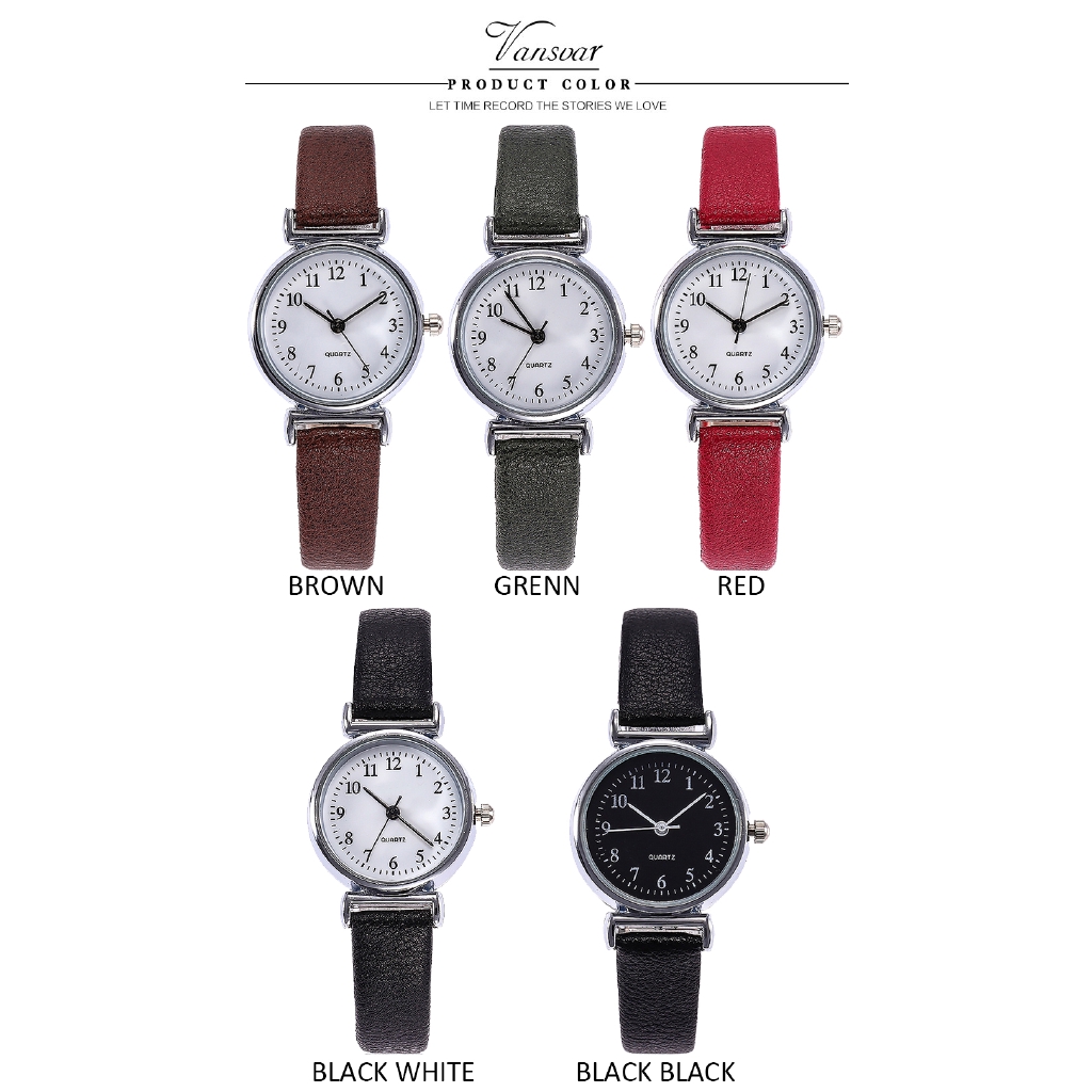 Đồng hồ thạch anh dây da đeo tay thời trang cho nữ